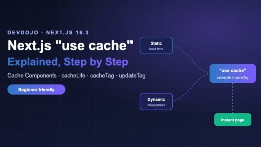 Next.js use cache explained: Cache Components, cacheLife and cacheTag banner